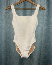 Vintage Daffy swimsuit White 7/8 Made In USA