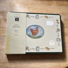 Vintage Nowe Woolworths Wnętrza Zwierzęta gospodarskie Podkładki, kura, świnia, owce i krowa 