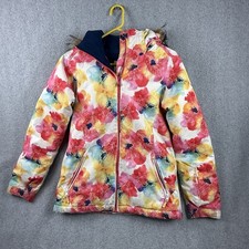 Roxy Jacket Girls Youth 16 Dryflight Floral Pink Winter Ski