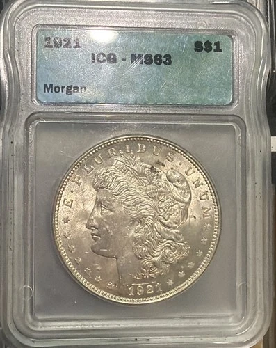 1921 S Morgan Silver Dollar ICG MS64 DC