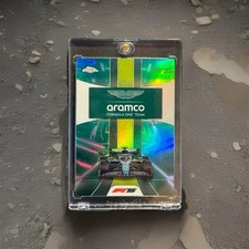 2025 Topps Chrome Formula 1 F1 Aston Martin Aramco Logo Teal Refractor /299