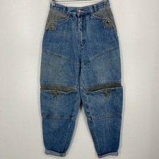 Sergio Valente Jeans Women's Juniors Size 11 Blue Vtg 90s Patchwork Heavy