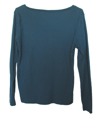 Canyon River Blues Womens XL T-Shirt Blue Long Sleeve Scoop Neck Cotton Tee - Picture 7 of 10