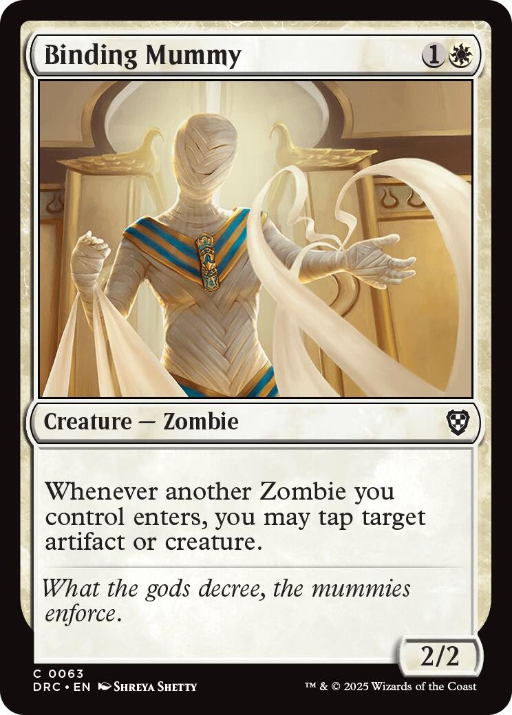 Magic MTG Binding Mummy Commander: Aetherdrift NM