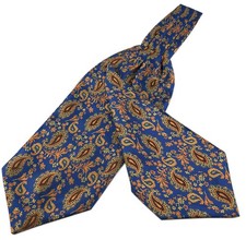 Mens Paisley Floral 100 Silk Cravat Ties Handmade Formal Jacquard Woven Ascot