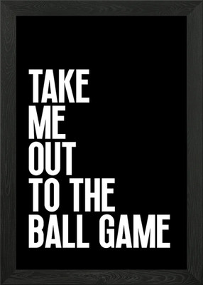 Take Me Out to the Ball Game Gerahmtes Wandbild Poster Leinwanddruck Bild
