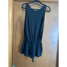 Wilfred Free Aritzia Black Romper XXS Drawstring Waist Casual Lounge Pockets