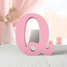 6 Inch Pink Wood Letters Unfinished Wood Letters for Wall Decor Decorative Stand
