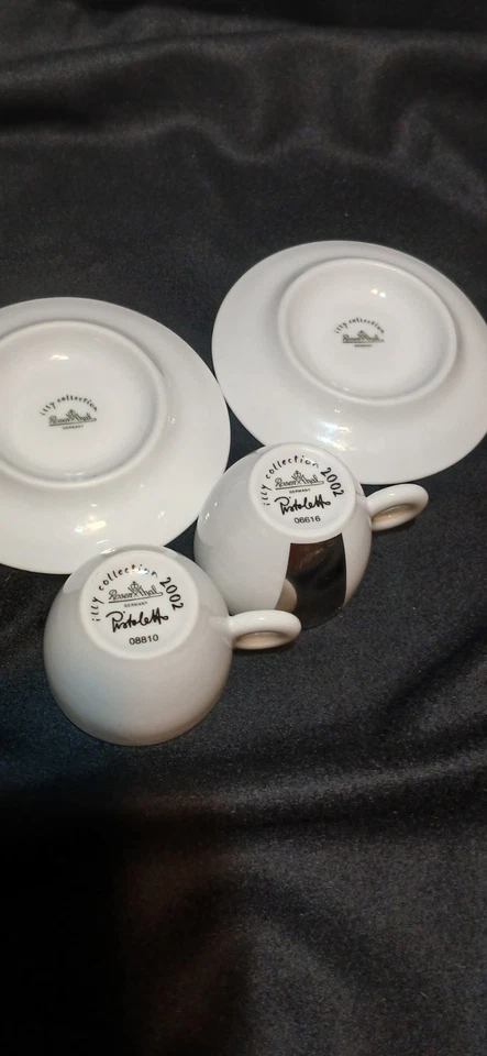 illy Art Collection 2002 Michelangelo Pistoletto 2 taza de café espresso y platillo nuevo Foto 2 de 4