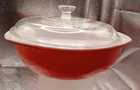 New ListingVintage Pyrex 024 Flamingo Pink Round Casserole Ovenware Dish 2Qt Handles W/Lid