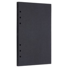 A5 Refill Paper, Unlined Blank Kraft Paper 6 Ring, 80 Sheets/160 Pages