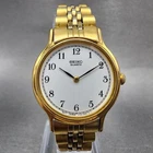 Seiko Watch Women 26mm White Dial Gold Tone Round V700-6091 New Battery