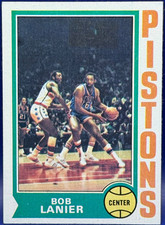 1974-75 Topps #131 Bob Lanier Detroit Pistons HOF Vintage NBA VG-EX