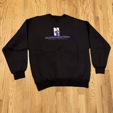 Vintage Starter Northwestern Wildcats Crewneck Sweatshirt Men s Size XL NCAA Vtg