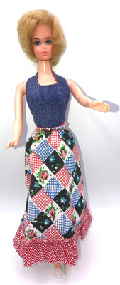 VINTAGE BUSY HANDS BARBIE DOLL TNT BODY 1972  ORIGINAL DRESS & ACCESSORIES 3311