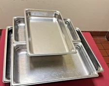 (2) Vollrath Stainless Steel Pan 3 full Size 2.5'' 90022