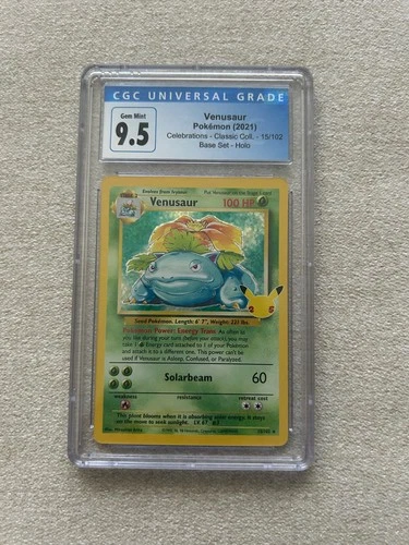 CGC 9.5 GEM MINT Venusaur Holo Pokemon Celebrations Classic Collection 15/102