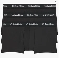 Calvin Klein Men's Cotton Stretch 3-Pack Low Rise Trunks