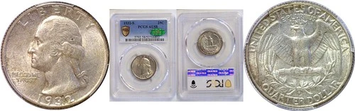 1932-S 25C Washington Quarter PCGS AU-58 CAC