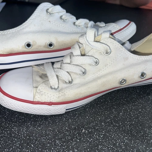 Scarpe Converse All Star basse stringate bianche donna 5