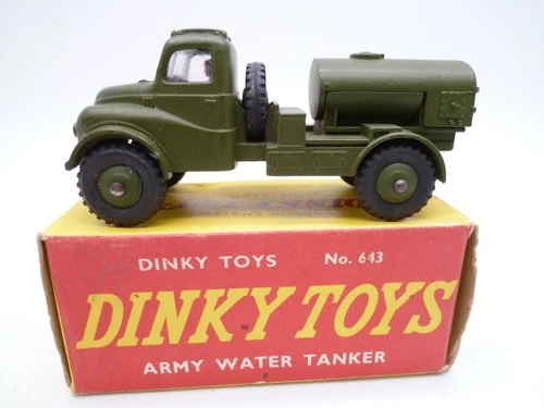 VINTAGE DINKY TOYS 643 AUSTIN ARMY WATER TANKER IN ORIGINAL BOX 1961