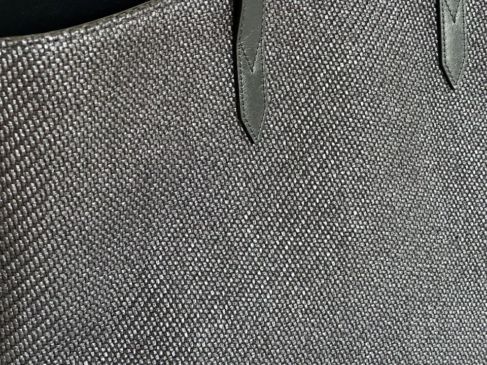 Jimmy Choo Black/Gold Canvas Logo Tote(Raffia/Leather) - Image 2 of 4