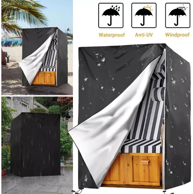 Strandkorb Schutzhülle Abdeckung wasserdicht Strandkorbhülle Oxford 420D XXL - Bild 2 von 4