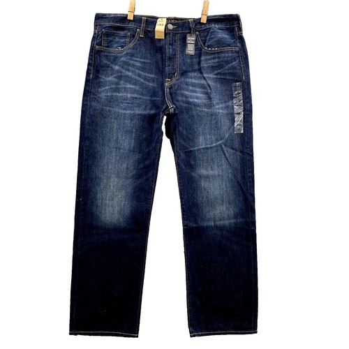 American Eagle Men's Bootcut Jeans Blue Distressed Whiskered Sz
