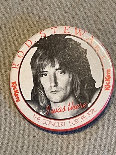 RARE VINTAGE 1976 ROD STEWART Badge concert Kickers shoes 5cm VGC ( I WAS THERE ) - Bild 3 von 3