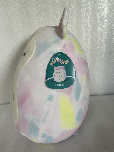 Squishmallows Oficial Kellytoy Lesedi Owl 14” Arco Iris Felpa Suave Squishy - Imagen 2 de 9