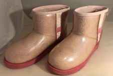Ugg Sz 5 120 Big Kids' Classic Clear Mini II Boots Pink Combo F27421G