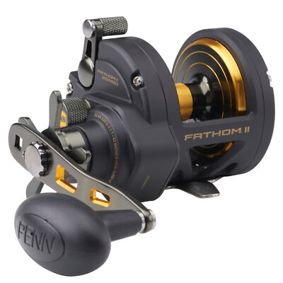 Penn Fathom II Star Drag Reel 25N- Multirolle zum Meeresangeln, Angelrolle Rolle