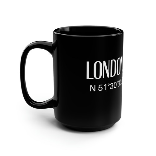 London England Becher Kaffee Latte Englophil groß 15oz Reise schwarz modern NEU - Bild 5 von 5