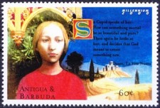 Antigua & Barbuda 2000 MNH, Dante writes La Vita Nuova, Millennium  [Hq]