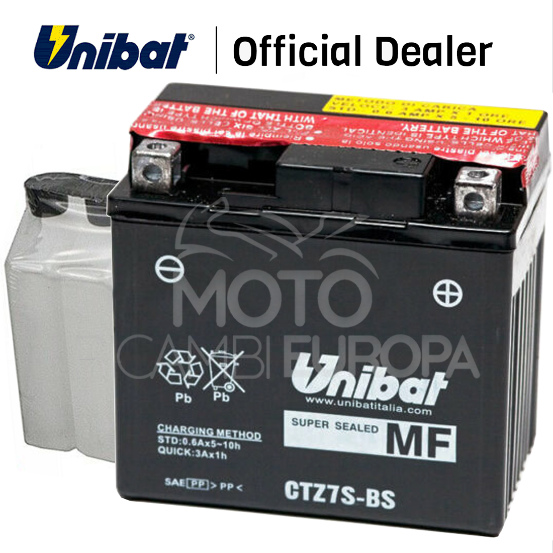 Batteria Moto Scooter UNIBAT - Compatibile Con Yuasa CTZ12S-BS - Foto 11