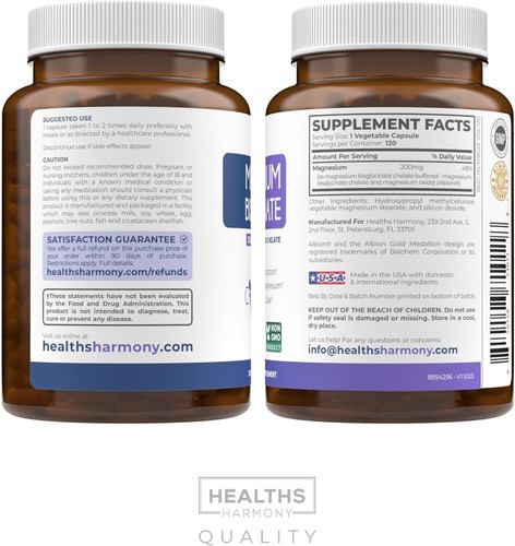 Magnesium Glycinate (2-Months) High Absorption, Gentle, Calm, & Non-Laxative - Picture 18 of 31