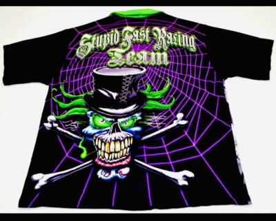 NHRA Bob Bode USED Starting Line STUPID FAST Crew Shirt Jersey NITRO Funny Car L