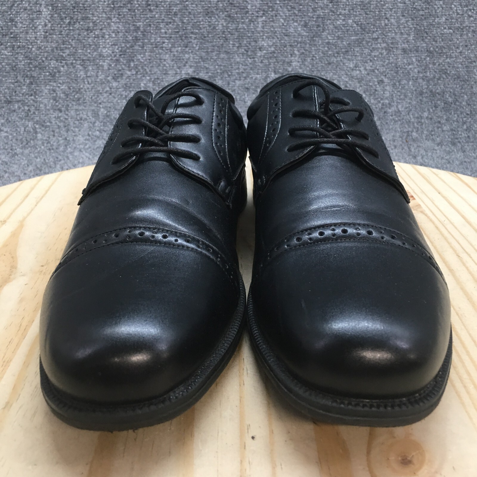 SAOLA Scarpe eleganti Nunn Bush da uomo 10M Oxford nere in finta pelle basse 81124 001