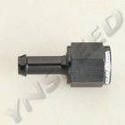 6AN AN6 AN-6 Female To 5/16" (8mm) Straight Hose Barb Adapter Black