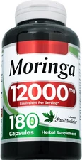 Organic Moringa Oleifera 12000mg Antioxidant 180Caps No Preservative/Gluten Free