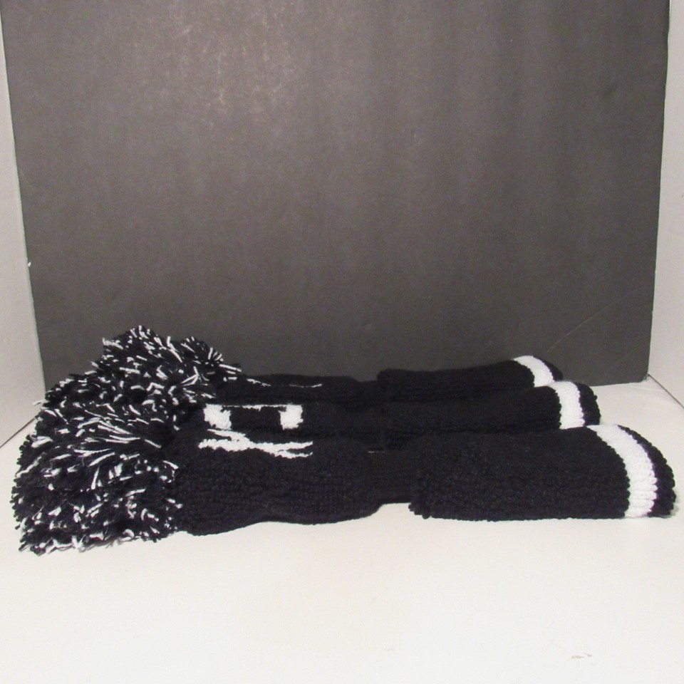 Galaxy Sports Ultra Knit Black Golf Head Covers Extra Long Graphic