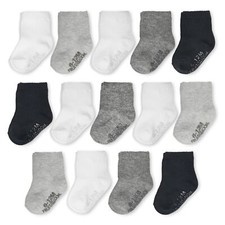 Baby 14-Pack Grow  Fit Flex Zones Cotton Stretch Low Cut Socks - Unisex Girl...