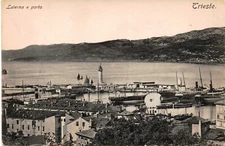 ts 552 - 1909 - TRIESTE Lantern and Port - not VG -FP - Ed. Ledermann Wien
