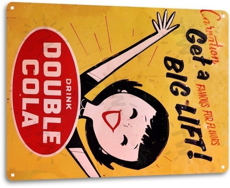 Double Cola Pop Cola Soda Store Ad Advertising Retro Wall Decor