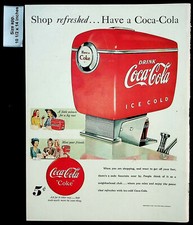 1948 Coca-Cola Ice Cold Machine Coke Glass Vi...