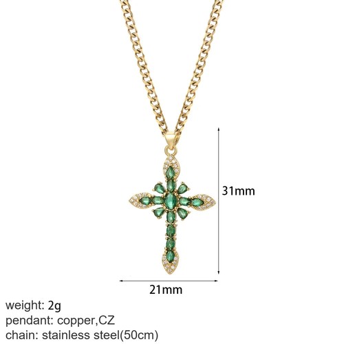 Collier Croix Jésus Acier Inoxydable Pendentif Homme Femme Bijoux Religieux Mode - Picture 10 of 39