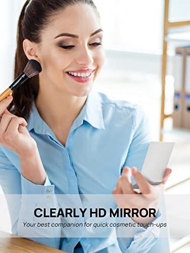 3,3 Zoll Tragbarer Klappspiegel Ultra Slim Make-up Tischspiegel für Reisen - Bild 5 von 8
