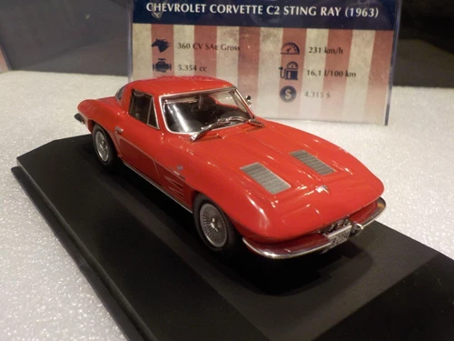 Dodge Challenger + Chevrolet Corvette Sting Ray - 1/43 Model Car