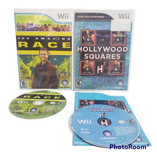 The Amazing Race & Hollywood Squares (Nintendo Wii, 2010) Lot Of 2