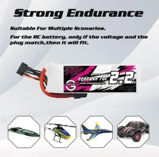 2200mAh lipo Battery 11.1V 70C with XT60 Plug for RC Car Airplane Truck Boat